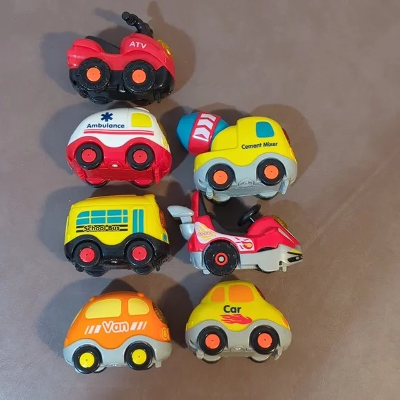 VTech automobiles vehicles ATV race car fire truck ambulance school bus mixer - Picture 10 of 11